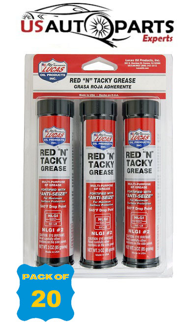 LUCAS - 10318 - Red "N" Tacky Grease/10x2(3x3oz) - CASE OF 20
